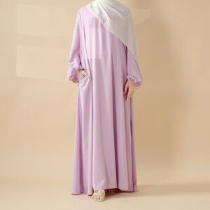 Miriam’s Candy Color Pleated Abaya Must-have Essential‎ Basic Dress NWT Size XL